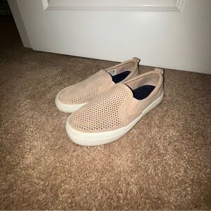 Blush Pink Sperry Loafers- Suede